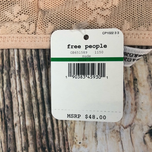New‼️ Free People Isabella Lace Nude Bra Bralette - Picture 7 of 8